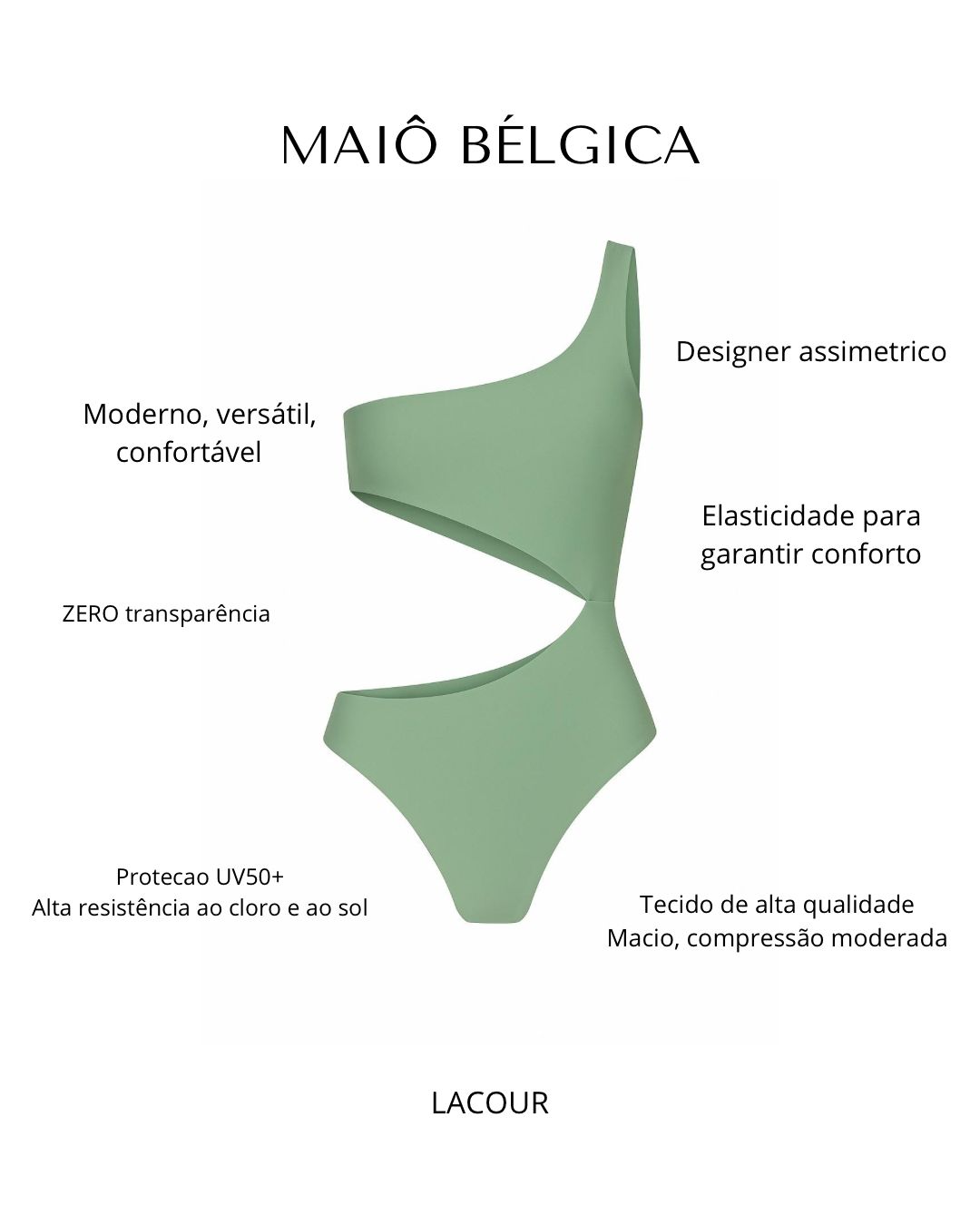 Maiô Bélgica - Sage Green - Imagem 4
