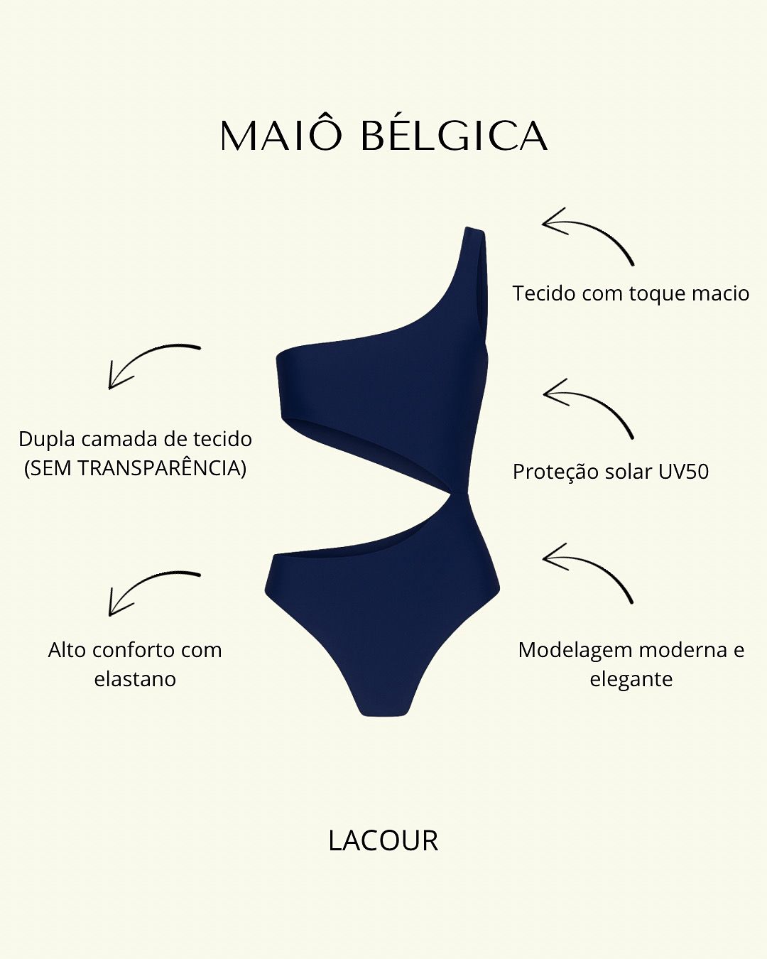 Maiô Bélgica - Azul Marinho - Imagem 5